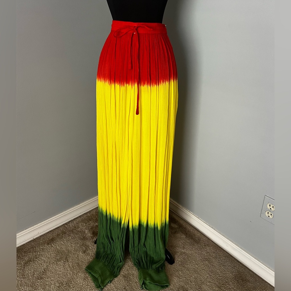 ‘Color of India’ Red, Yellow & Green Gauze Pant